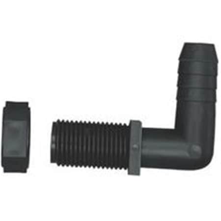 Green Leaf Elbow Poly 1/2Barb X 11/16M Un Ntl 12 P 2Pk 3567526